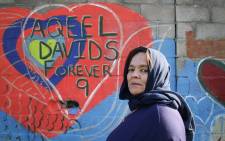 Shanaaz Davids, the grandmother of Aqeel Davids, said the wall would bring honour to the innocent lives lost to gang violence in the community. Picture: Bertram Malgas/EWN.
