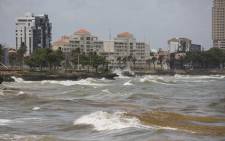 Strong waves and sargassum brought by the tide are seen at the Malecon after the passage of storm Elsa in Santo Domingo, on July 4, 2021. Picture: Erika Santelices / AFP