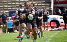 Elton Jantjies during training with the Golden Lions. Picture: @LionsRugbyCo/Twitter