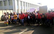 South African Transport and Allied Workers Union (Satawu) during their strike near OR Tambo International Airport on 26 August 2013. Picture: Govan Whittles/EWN