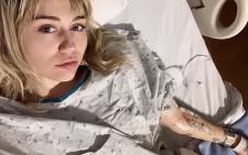 Miley Cyrus shared a post from hospital on 9 October 2019 after being admitted following an "unknown illness". Picture: @MileyCyrus/Twitter