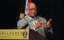 President Jacob Zuma addresses the Broad-Based Black Economic Empowerment (B-BBEE) Summit at Gallagher Estate in Midrand on 3 October 2013. Picture: Sibongile Ngalwa/GCIS