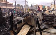 At least 30 shacks were burnt to the ground on Friday 23 August when a fire broke out at the Alexandra township, north of Johannesburg. Picture: Christa Van der Walt/EWN