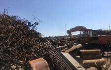 A scrap yard where 16 people were been arrested on charges of cable theft in Johannesburg on 6 September 2017. Picture: Mia Lindeque/EWN 