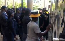 FILE: Public order police and protesting students clash at UCT on 10 March 2023. Picture: Ntuthuzelo Nene/Eyewitness News