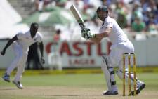 FILE:South African batsman AB de Villiers (R) plays a shot during the 3rd day of the third test match between South Africa and the West Indies at Newlands cricket stadium in Cape Town on 4 January, 2015. Picture: AFP