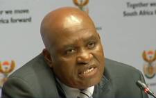 A YouTube screengrab of head of the Hawks Major General Berning Ntlemeza.