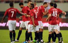 Manchester United team members. Picture: AFP.