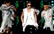 Canadian pop singer Justin Bieber performs at the Cape Town Stadium on 8 May 2013. Picture: Sapa