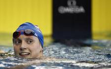 FILE: Katie Ledecky shares a smile after competing in the Women's 1500m Freestyle Final on Day Five of the Phillips 66 International Team Trials at the Greensboro Aquatic Center on 30 April 2022 in Greensboro, North Carolina. Picture: Jared C. Tilton/Getty Images/AFP