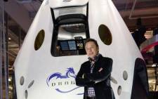 FILE: SpaceX CEO Elon Musk introduces SpaceX's Dragon V2 spacecraft. Picture: AFP.