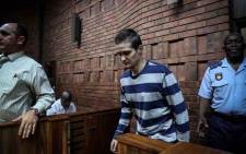 Nicholas Ninow, the man accused of raping a seven-year-old girl in a restaurant bathroom in Pretoria, appears in the Magistrates Court in Pretoria on 5 March 2019. Picture: Abigail Javier/EWN.
