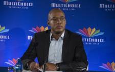 Calvo Mawela, CEO of Multichoice SA, details the findings into the company’s relationship with ANN7 at a press briefing on 31 January 2018. Picture: Ihsaan Haffejee/EWN