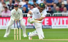 South Africa's Dean Elgar bats on the second day of the second Test match between England and South Africa at Trent Bridge cricket ground in Nottingham, central England on 15 July 2017. Picture: AFP.