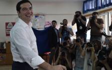 Greek Prime Minister Alexis Tsipras voted during the Greek referendum in Athens on 5 July, 2015. Picture: AFP.