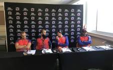 From L to R: Liam Livingstone, Moeen Ali, Quinton de Kock, Ashwell Prince. Picture: Ayanda Felem/EWN.