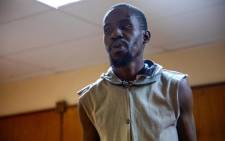 Aubrey Manaka, the man accused of Capricorn TVET college student Precious Ramabulana's rape and murder and a minor's rape, in the Morebeng Magistrates Court in Molemole on 30 January 2020. Picture: Kayleen Morgan/EWN.