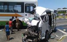 A fatal accident involving a Golden Arrow bus, a BMW and a taxi caused major delays on Stellenbosch Arterial Road last month. Picture: Supplied. 