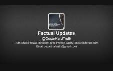 The new Twitter account set up by Oscar Pistorius's public relations team for his murder trial. Picture: Twitter