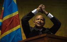 FILE: Moise Katumbi gestures during the launch of his political movement “Together for Change” on 12 March 2018 at the Misty Hills Country Hotel in Johannesburg. Picture: AFP.