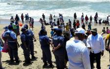 FILE: The nation’s beaches are packed, as thousands flock to the ocean for the traditional New Year’s Day festivities. Picture: @SAPoliceService via Twitter.