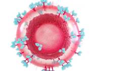 A screengrab of the HIV virus as rendered by GlaxoSmithKline. 