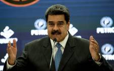 Venezuela's President  Nicolás Maduro delivers a speech during a press conference to launch the international trading of oil-backed cryptocurrency called 'Petro' on 1 October 2018. Picture: AFP.