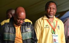 ANC President Jacob Zuma and his deputy Kgalema Motlanthe on 16 December 2012, the first day of the party's conference in Mangaung on. Picture: Aletta Gardner/EWN