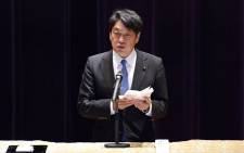 File: Japan's Defence Minister Itsunori Onodera delivers a speech at the Defence Ministry in Tokyo on 11 September 2017. Picture: AFP