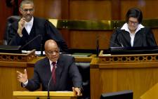 President Jacob Zuma in Parliament. Picture: GCIS.