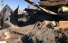 The remains of a shack following a fire at an informal settlement near Claremont, Johannesburg on 6 August 2018. Picture: Mia Lindeque/EWN