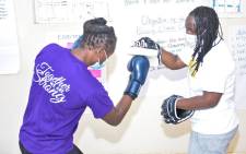 A BoxGirls Kenya boxing clinic session. Picture: @Boxgirlskenya/Twitter