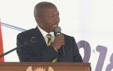 A screengrab of Deputy President David Mabuza addressing the Human Rights Day commemoration in Sharpeville on 21 March 2018.