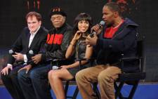 Some of the Django Unchained cast members - Quentin Tarantino, Samuel L Jackson, Kerry Washington and Jamie Fox. Picture: AFP