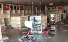 A screengrab of a looted retail store at the Diepkloof Square Mall on 14 July 2021.