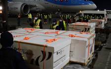 FILE: The first shipment of Johnson & Johnson's coronavirus vaccine arrives at OR Tambo International Airport in Johannesburg on 16 February 2021. Picture: GCIS