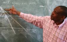 A school teacher in class . Picture: Taurai Maduna/Eyewitness News