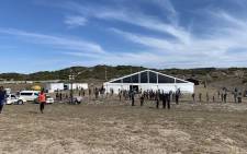 The City of Cape Town's temporary housing facility for homeless people at the Strandfontein Sports Ground. Picture: Kaylynn Palm/EWN