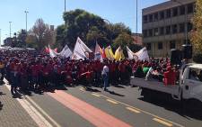 Scores of Satawu members take part in a march in Parktown on 7 May 2013. Picture: Lesego Ngobeni/EWN