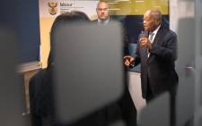 President Jacob Zuma speaks to staff at the recently opened InvestSA office in Cape Town. Photo: Bertram Malgas