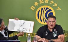 FILE: Japan's national rugby team head coach Jamie Joseph at a press conference at the Japan National Press Club in Tokyo on 29 August 2019 after announcement of the 31-man squad for the Rugby World Cup. Picture: AFP