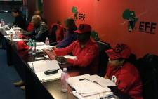 The Economic Freedom Fighters (EFF) leadership meeting in Johannesburg. Picture: @EFFSouthAfrica/Twitter