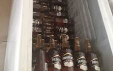 Police raided a Bishop Lavis home on 29 January 2021 and confiscated alcohol to the value of R9,000. Picture: @SAPoliceService/Twitter