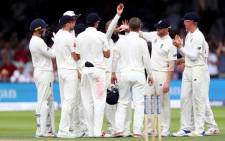 England’s spinner Moeen Ali holding the ball as he and teammates celebrate first Test victory against South Africa at Lord’s. Picture: Twitter/@englandcricket.