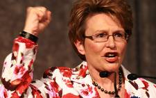 Democratic Alliance leader Hellen Zille addresses delegates at the national convention in Sandton convened by former defence minister Mosiuoa Lekota and former Gauteng Premier Mbhazima Shilowa on 1 November 2008. Picture: EWN.