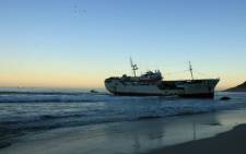 The Eihatsu Maru stranded on Clifton beach