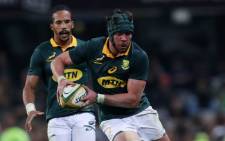 FILE: Warren Whiteley runs the ball during the international Test match between South Africa and France at the Kingspark rugby stadium on 17 June 2017 in Durban. Picture: AFP