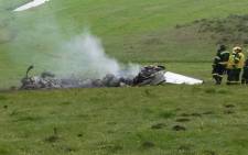 The light aircraft crashed along Contermanskloof in Durbanville in Cape Town. Picture: Shamiela Fisher/EWN.