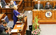 Western Cape Premier Helen Zille delivers her State of the Province Address. Picture: @WesternCapeGov/Twitter