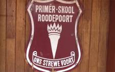 Roodepoort Primary school emblem. Picture: Kgothatso Mogale/EWN: